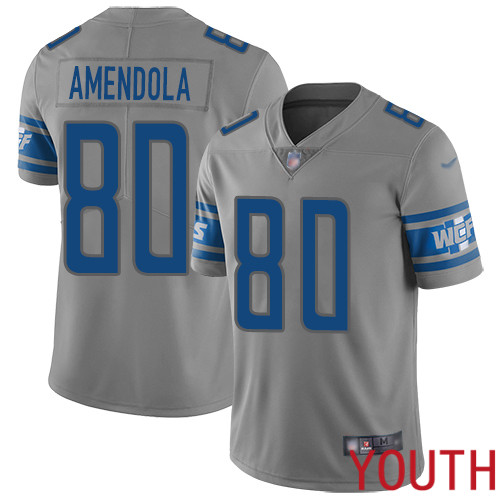Detroit Lions Limited Steel Youth Danny Amendola Jersey NFL Football 80 Rush Vapor Untouchable
